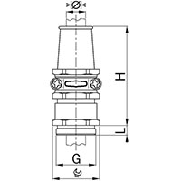 1.5 mm Pitch Thread and 5 mm Thread Length Metric Cable Gland for 3.0 to 5.0 mm Diameter Cable - 2