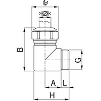 1.5 mm Pitch Thread and 8 mm Thread Length Metric Cable Gland for 5.0 to 6.5 mm Diameter Cable