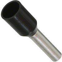 1.50 mm² Wire Size and 10 mm Pin Length Black Insulated Single Wire Ferrule (11101015)