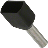 1.50 mm² Wire Size and 12 mm Pin Length Black Twin Wire Ferrule