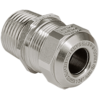 24 mm Wrench Width and 15 mm Thread Length NPT Cable Gland for 5.0 to 11.0 mm Diameter Cable