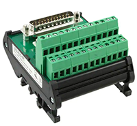 D-SUB Series 15 Pin DIN Rail Mounted Interface Module