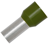 50.00 mm² Wire Size and 20 mm Pin Length Olive Insulated Single Wire Ferrule