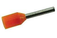 0.50 mm² Wire Size and 10 mm Pin Length Orange Insulated Single Wire Ferrule