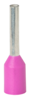 0.34 mm² Wire Size and 6 mm Pin Length Pink Insulated Single Wire Ferrule