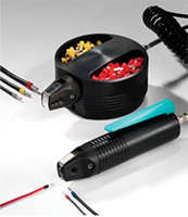 24 to 14 AWG Size Pneumatic Crimper Bench Trap