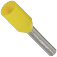 70.00 mm² Wire Size and 20 mm Pin Length Yellow Insulated Single Wire Ferrule (11201700)