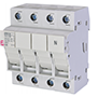 3 Pole, 10 x 38 mm Fuse Size, and 18 to 8 AWG Wire Size Fuse Holder (E2540005)