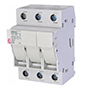 3 Pole, 10 x 38 mm Fuse Size, and 18 to 8 AWG Wire Size Fuse Holder (E2540004)