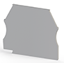 1.20 mm Width, 42.70 mm Height, and 34.00 mm Total Depth Gray End Plate