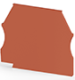 1.20 mm Width, 42.70 mm Height, and 34.00 mm Total Depth Red End Plate
