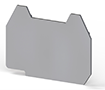 1.20 mm Width, 57.10 mm Height, and 39.70 mm Total Depth Gray End Plate