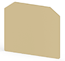 1.50 mm Width, 49.40 mm Height, and 40.30 mm Total Depth Beige End Plate
