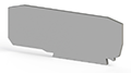 2.00 mm Width, 66.60 mm Height, and 25.00 mm Total Depth Gray End Plate