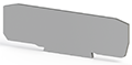 2.00 mm Width, 81.20 mm Height, and 25.00 mm Total Depth Gray End Plate