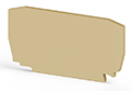2.00 mm Width, 51.00 mm Height, and 25.00 mm Total Depth Beige End Plate