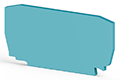 2.00 mm Width, 51.00 mm Height, and 25.00 mm Total Depth Blue End Plate