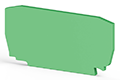 2.00 mm Width, 51.00 mm Height, and 25.00 mm Total Depth Green End Plate