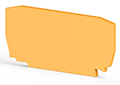 2.00 mm Width, 51.00 mm Height, and 25.00 mm Total Depth Yellow End Plate