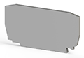 2.00 mm Width, 51.00 mm Height, and 25.00 mm Total Depth Gray End Plate