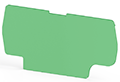2.00 mm Width, 70.00 mm Height, and 32.50 mm Total Depth Green End Plate