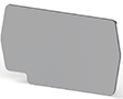 1.00 mm Width, 53.10 mm Height, and 30.30 mm Total Depth Gray End Plate