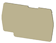 1.00 mm Width, 55.90 mm Height, and 31.55 mm Total Depth Beige End Plate