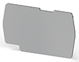 1.00 mm Width, 55.90 mm Height, and 31.55 mm Total Depth Gray End Plate
