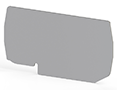 1.00 mm Width, 75.25 mm Height, and 39.60 mm Total Depth Gray End Plate
