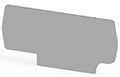 1.00 mm Width, 76.40 mm Height, and 33.30 mm Total Depth Gray End Plate
