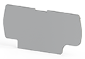 1.00 mm Width, 70.65 mm Height, and 34.40 mm Total Depth Gray End Plate