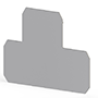 1.00 mm Width, 77.70 mm Height, and 62.30 mm Total Depth Gray End Plate