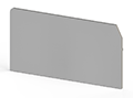 1.30 mm Width, 59.80 mm Height, and 27.30 mm Total Depth Gray End Plate