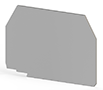 1.20 mm Width, 53.50 mm Height, and 37.10 mm Total Depth Gray End Plate