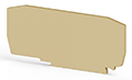 2.00 mm Width, 67.00 mm Height, and 29.00 mm Total Depth Beige End Plate