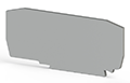 2.00 mm Width, 67.00 mm Height, and 29.00 mm Total Depth Gray End Plate