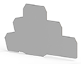 1.20 mm Width, 87.15 mm Height, and 54.50 mm Total Depth Gray End Plate