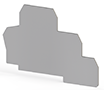1.20 mm Width, 71.40 mm Height, and 48.00 mm Total Depth Gray End Plate