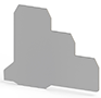 1.20 mm Width, 72.85 mm Height, and 54.70 mm Total Depth Gray End Plate