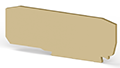 2.00 mm Width, 69.10 mm Height, and 25.00 mm Total Depth Beige End Plate