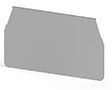 1.20 mm Width, 69.60 mm Height, and 38.30 mm Total Depth Gray End Plate