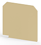 1.20 mm Width, 42.70 mm Height, and 39.00 mm Total Depth Beige Partition Plate