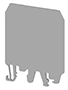 1.50 mm Width, 52.80 mm Height, and 62.40 mm Total Depth Gray Partition Plate