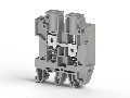10.00 mm Width and 49.40 mm Height Gray Terminal Block