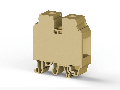 16.00 mm Width and 62.00 mm Height Beige Terminal Block