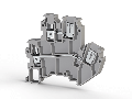 6.00 mm Width and 70.60 mm Height Gray Terminal Block