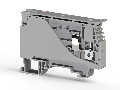 10.00 mm Width and 74.40 mm Height Gray Terminal Block