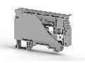 10.00 mm Width and 74.40 mm Height Gray Terminal Block