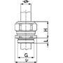 1.5 mm Pitch Thread and 5 mm Thread Length Metric Cable Gland for 3.5 to 5.0 mm Diameter Cable (1000.12.050LF) - 2