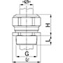 24 mm Wrench Width and 15 mm Thread Length NPT Cable Gland for 8.0 to 15.0 mm Diameter Cable - 2